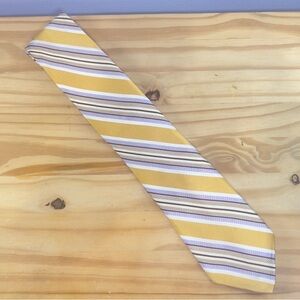 *2/$30* Ike Behar Gold and Lavender Silk Tie